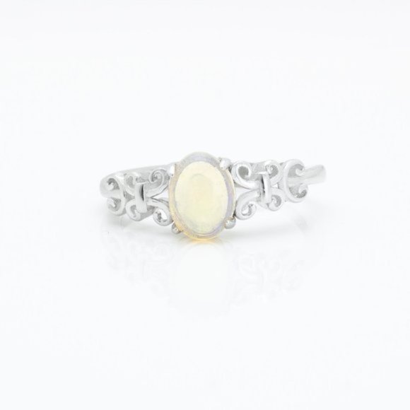 Natural Australian Opal Ring - Picture 1 of 4